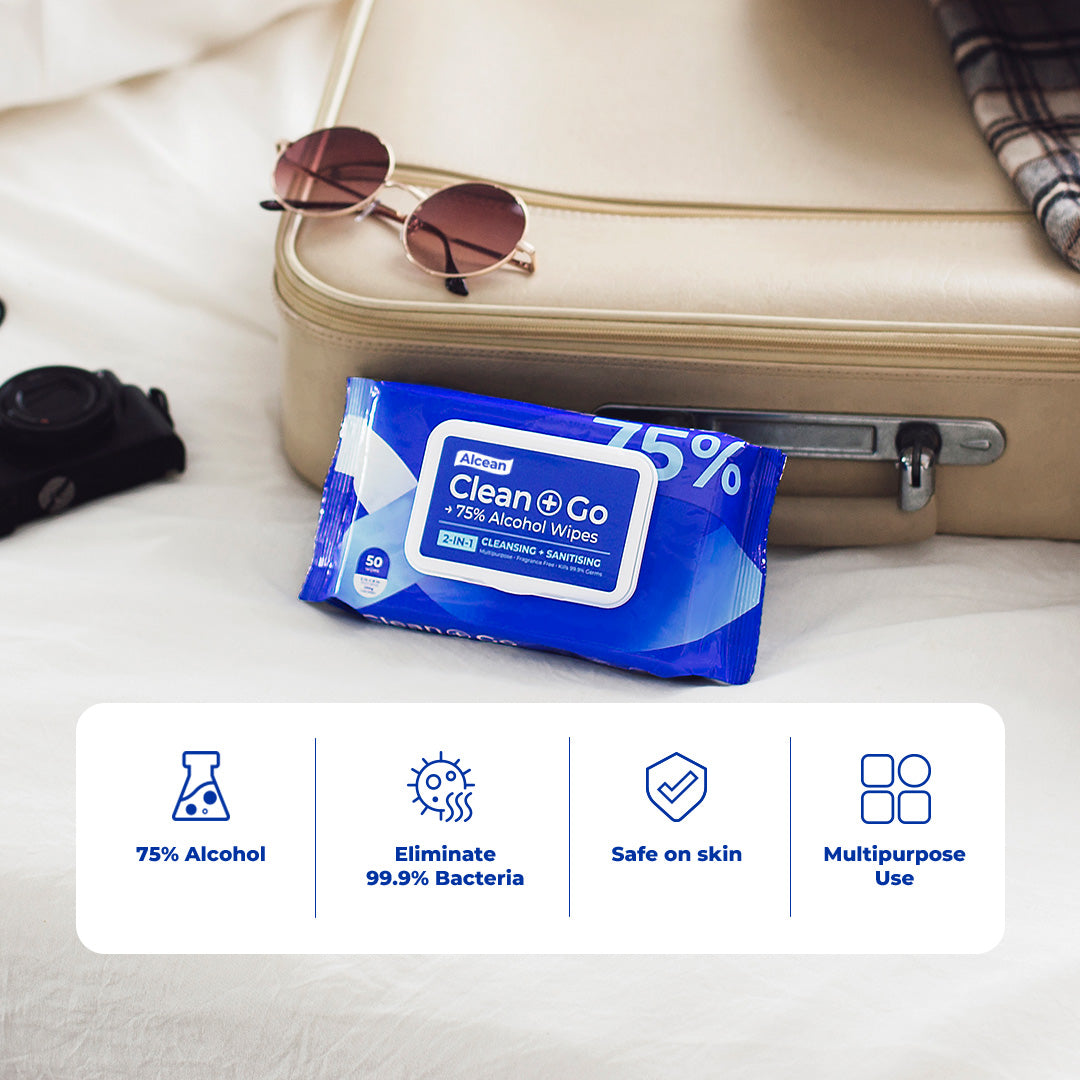 [Carton] Alcean 75% Alcohol Wipes (50 Wipes x 24 Packs)