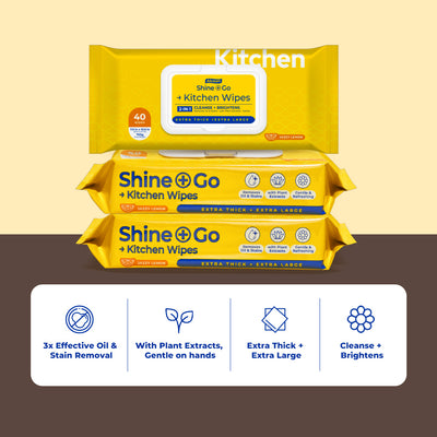 [Carton] Alcean Thicker & Larger Kitchen Wipes (40 Wipes x 12 Packs)