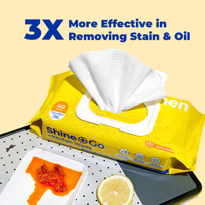 Alcean Thicker & Larger Kitchen Wipes (40 Wipes x 1 pack)