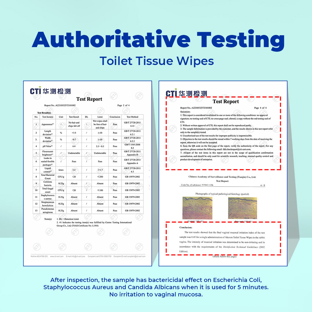 Alcosm Flushable Toilet Wipes - 40 Wipes ( 40s' x 3 Packs ) [Expiry: 25 Feb 2024]