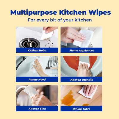 Alcean Thicker & Larger Kitchen Wipes (40 Wipes x 1 pack)