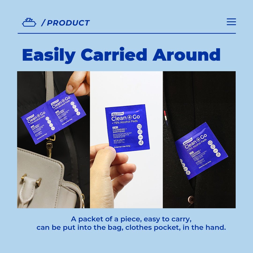 Alcean 75% Alcohol Pads - Individual Pad 50 Wipes (1 Box / 4 Boxes)