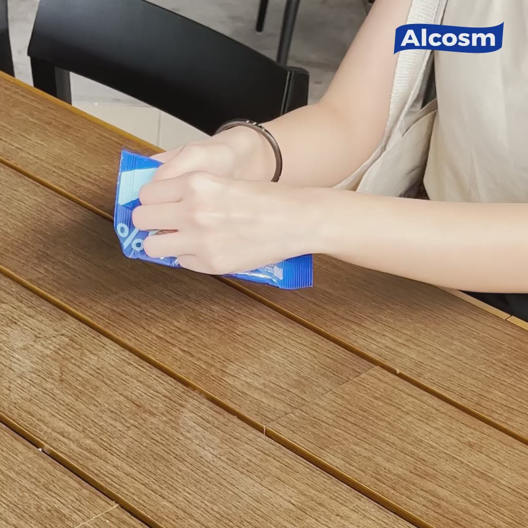 Alcosm™ 75% Classic Alcohol Wipes - Individual Sheet ( 50s' x 1 Boxes ) [Expiry: 12 Aug 2024]