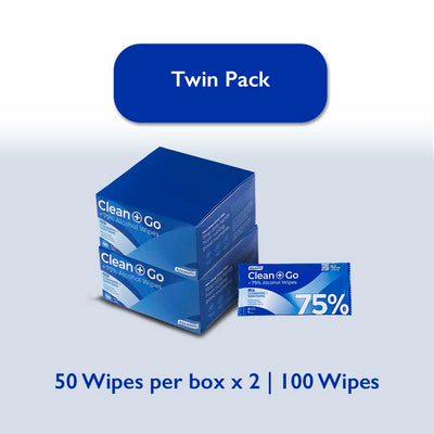 Alcosm™ 75% Classic Alcohol Wipes - Individual Sheet ( 50s' x 1 Boxes ) [Expiry: 1 Sept 2024]