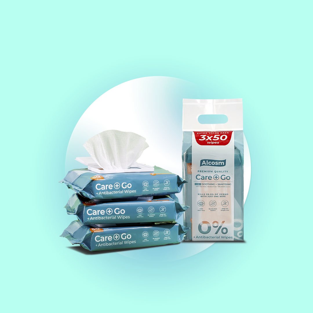 [Carton] Alcosm™ Antibacterial Wipes - 50 Wipes ( 50s' x 24 Packs )