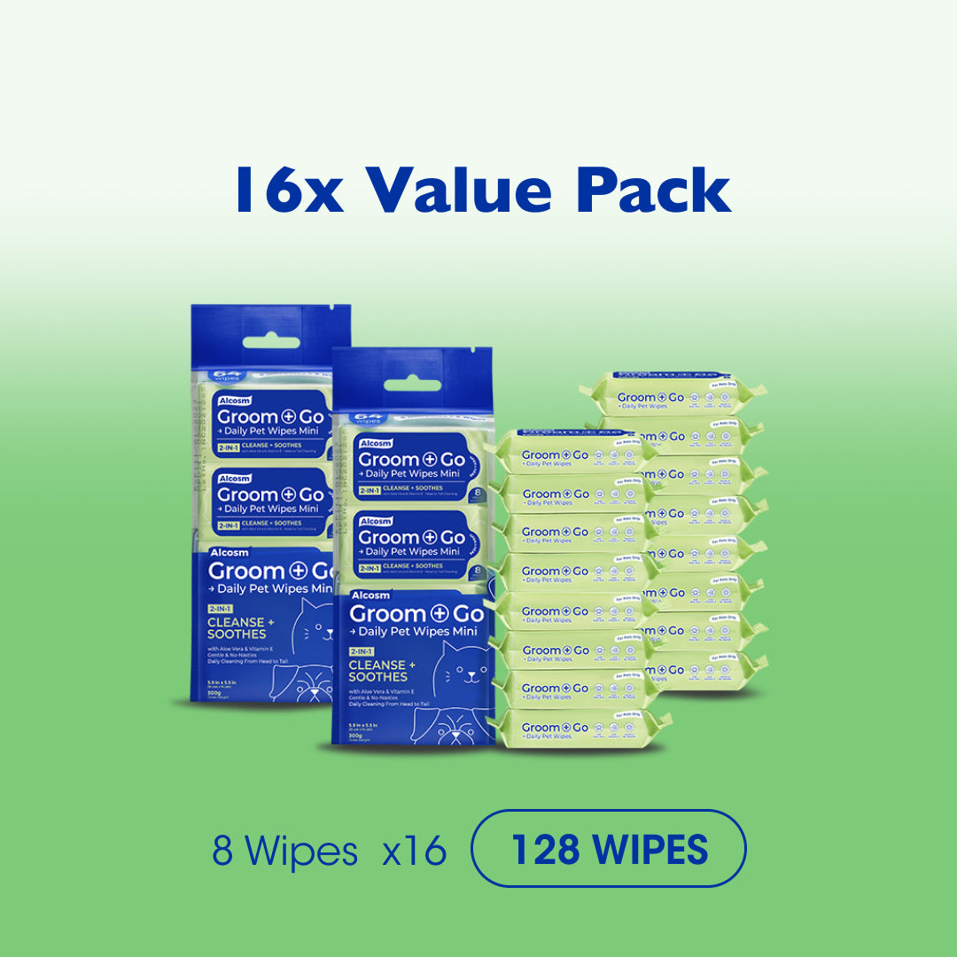 Alcosm™ Pet Wipes - 8 Wipes ( 8s' x 8 Packs ) [Expiry: 5 Oct 2024]