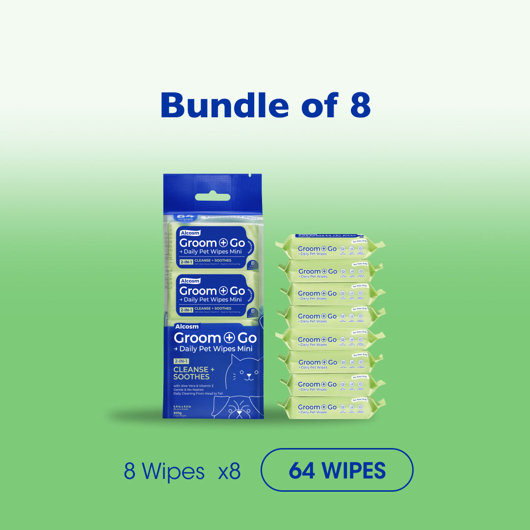 Alcosm™ Pet Wipes - 8 Wipes ( 8s' x 8 Packs ) [Expiry: 5 Oct 2024]