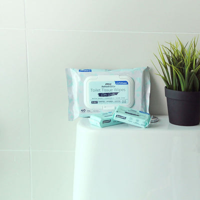 [Carton] Alcean Flushable Toilet Tissue Wipes (40 Wipes x 24 Packs)
