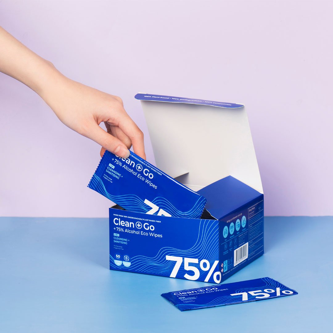 Alcosm™ 75% Classic Alcohol Wipes - Individual Sheet ( 50s' x 1 Boxes ) [Expiry: 1 Sept 2024]